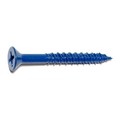 Midwest Fastener Masonry Screw, 1/4" Dia., Flat, 2 1/4 in L, Steel Blue Ruspert, 100 PK 09281